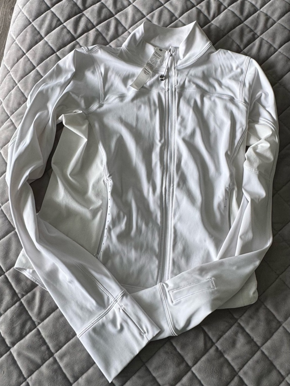 lululemon athletica White Zip-Up Performance Jacket